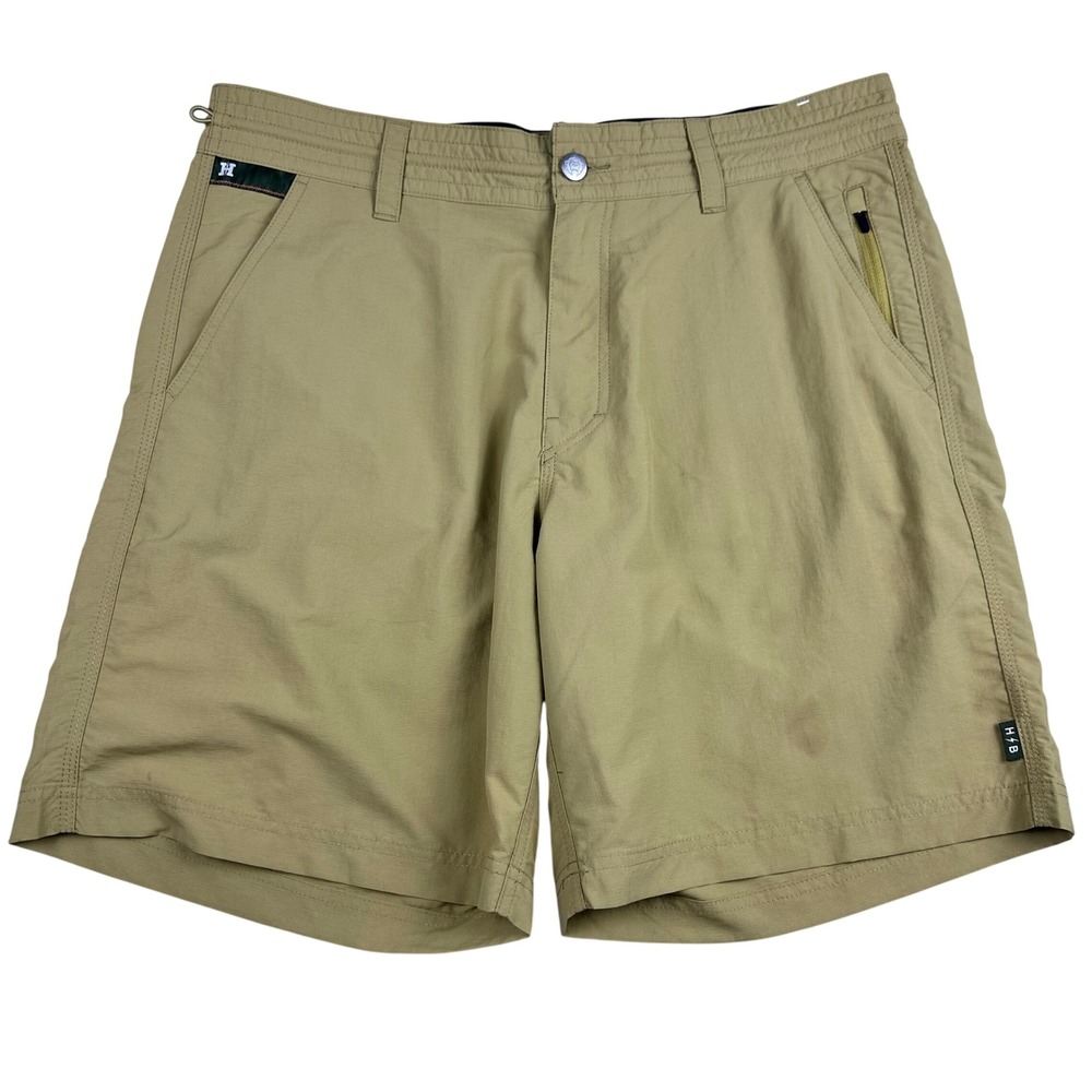 Howler Brothers Horizon Hybrid Shorts Mens 34 Tan Khaki Ripstop Hiking Fishing